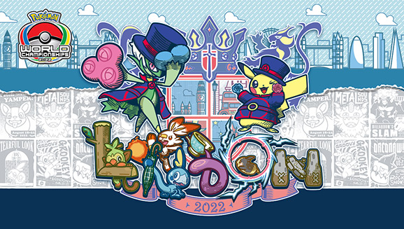 Cartel oficial del Campeonato Mundial de Pokémon en Londres 2022