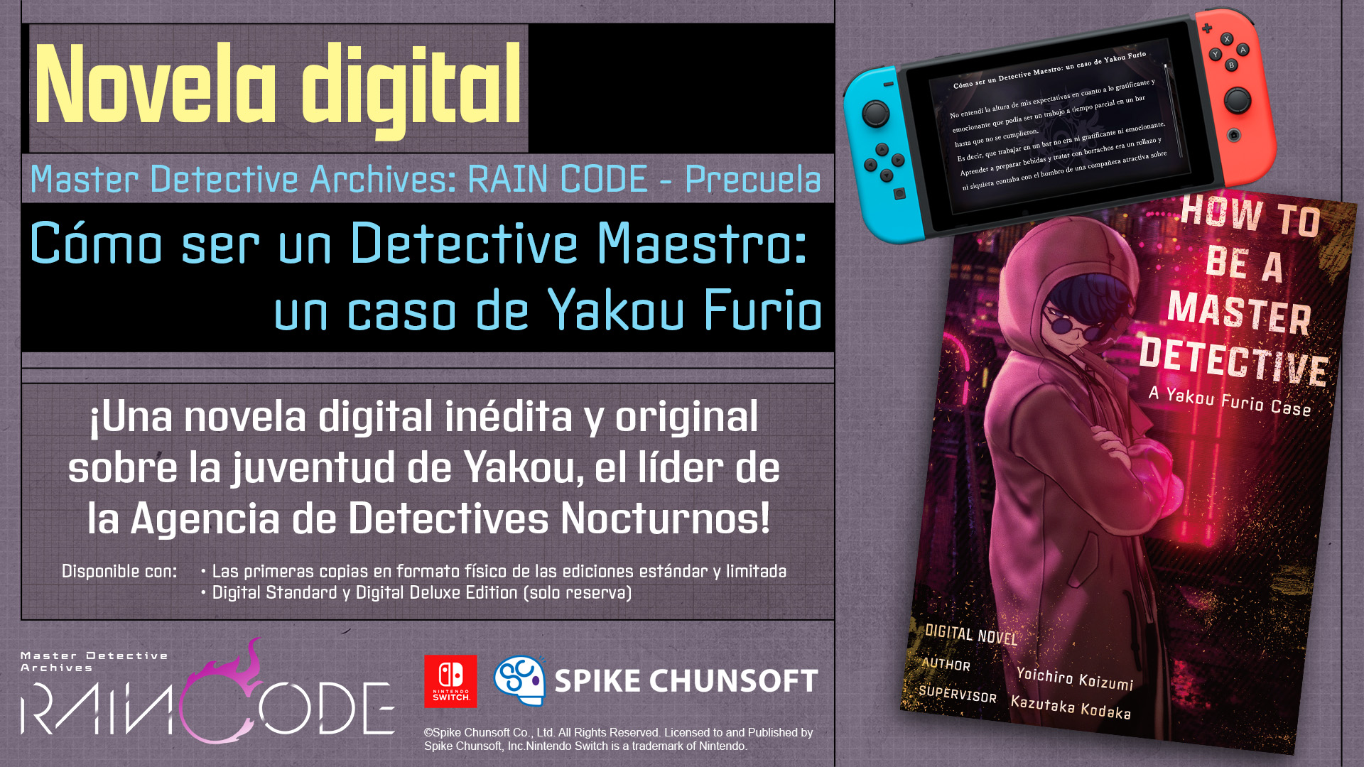 Reserva Master Detective Archives: RAIN CODE y llévate una novela visual